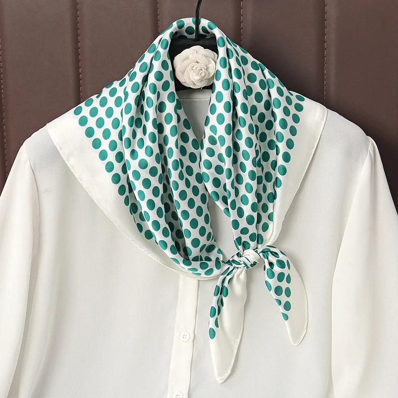 Noailles - Green Polka Dot Scarf