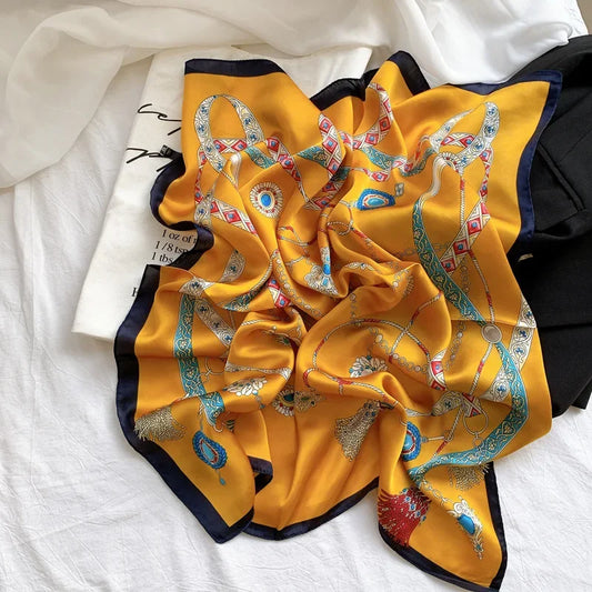 Antinori - Golden Chain & Tassel Pattern Scarf