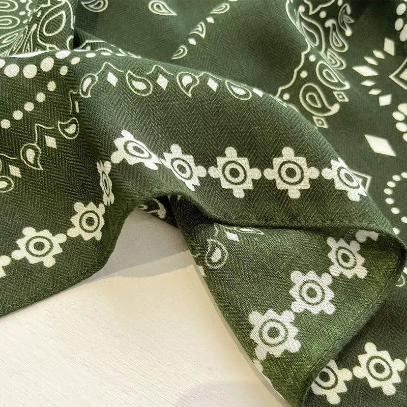 Fonseca - Army Green Cotton Scarf