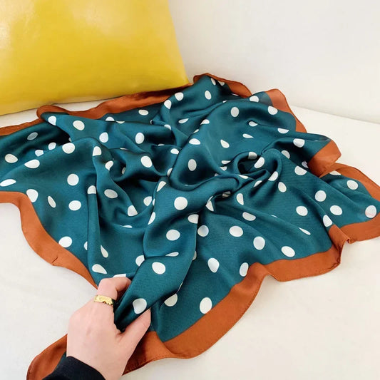 Castracani - Dark Green & White Polka Dot Scarf