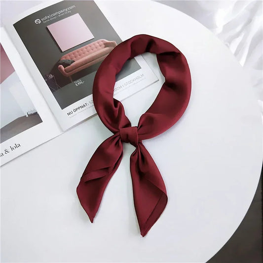Solid - Burgundy Velvet Satin Scarf