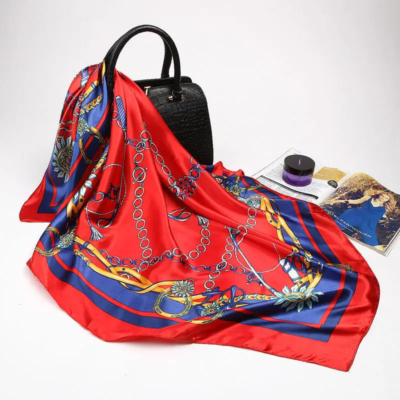 Alba - Crimson Royal Chains Scarf