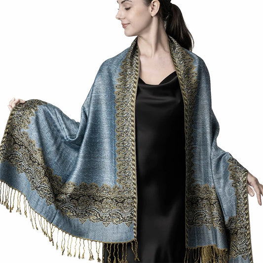 Enríquez - Royal Mist Blue Shawl