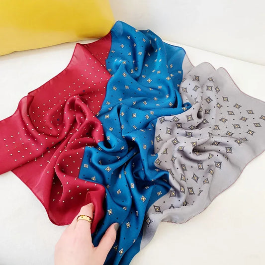 Beauvau - Heritage Patchwork Scarf – Red & Blue