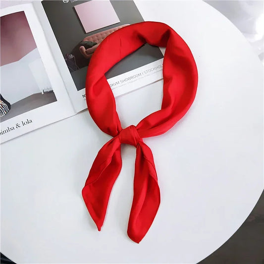 Solid - Crimson Flame Satin Scarf