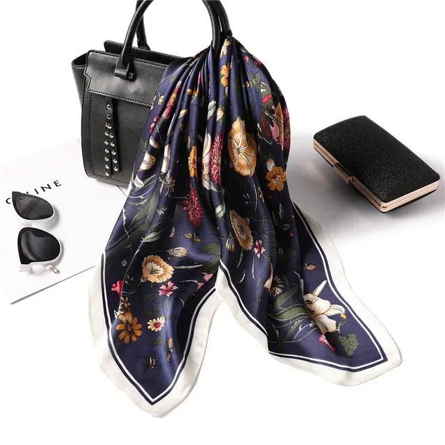 Mowbray - Floral Reverie Scarf – Deep Navy