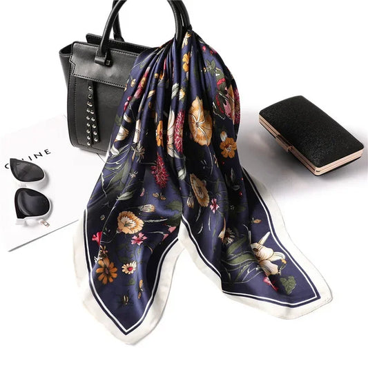 Mowbray - Floral Reverie Scarf – Deep Navy