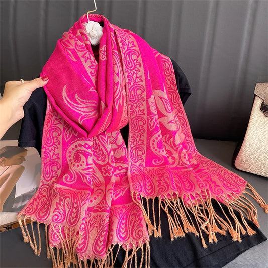 Foix - Fuchsia Bloom Shawl