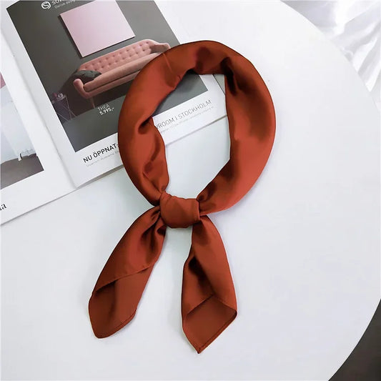 Solid - Terracotta Satin Scarf