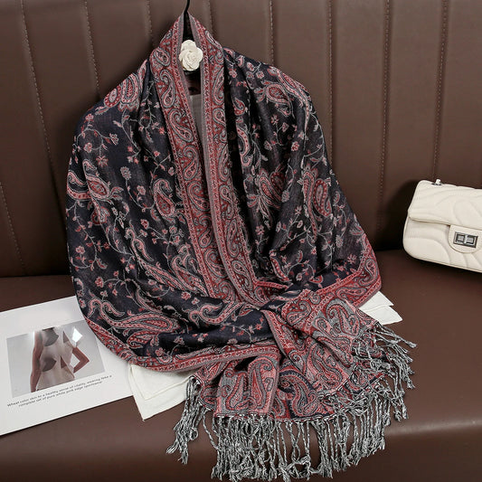 Chantilly - Midnight Paisley Shawl