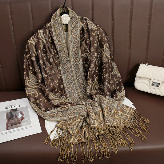 Chantilly - Mocha Elegance Shawl