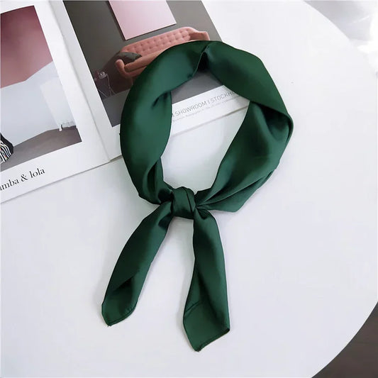 Solid - Emerald Satin Scarf