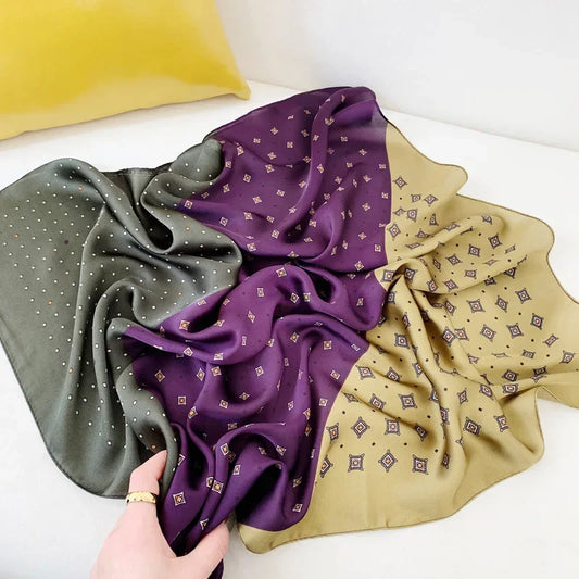 Beauvau - Heritage Patchwork Scarf – Olive & Plum