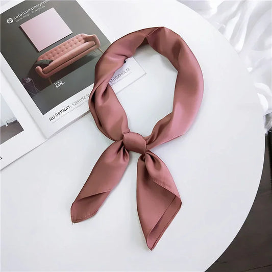 Solid - Dusty Rose Satin Scarf
