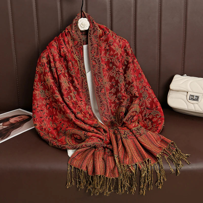 Rohan - Crimson Elegance Wrap
