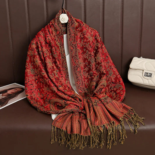 Rohan - Crimson Elegance Wrap