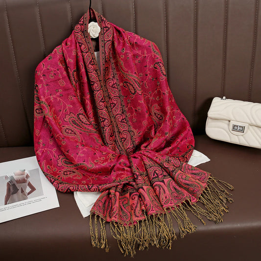 Chantilly - Crimson Elegance Wrap