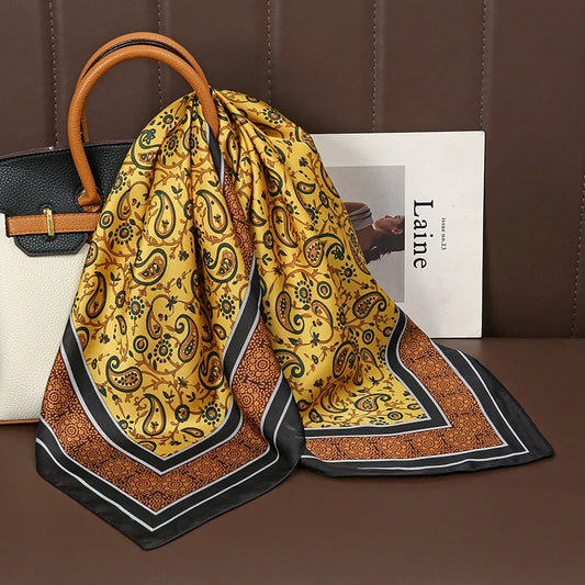 Brissac - Golden Paisley Scarf