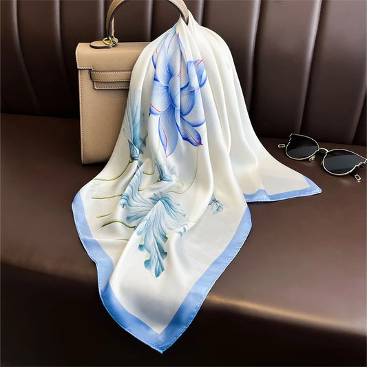 Grimaldi - Elegant Blue Lotus Scarf