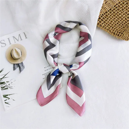 Arundel - Chevron Chic Scarf – Pink & Gray