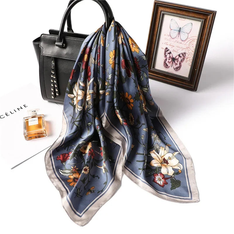 Mowbray - Floral Reverie Scarf – Midnight Blue