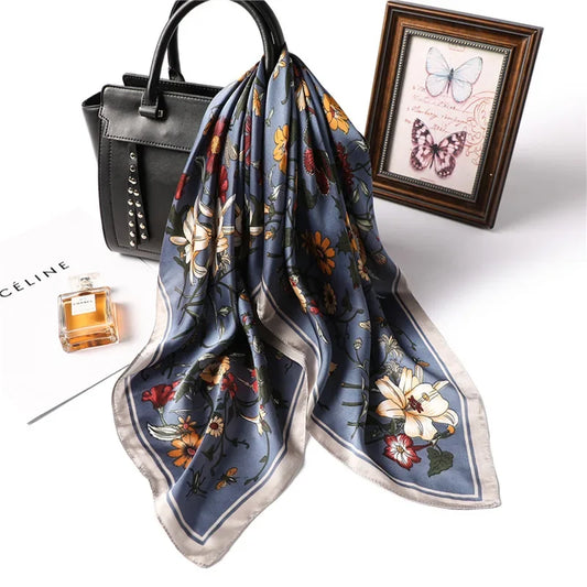 Mowbray - Floral Reverie Scarf – Midnight Blue