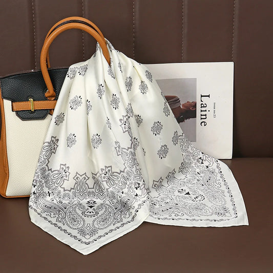 Percy - Ivory & Grey Paisley Scarf