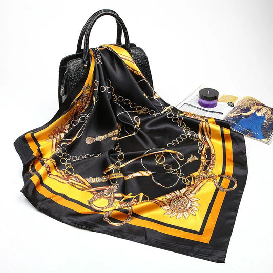 Alba - Golden Noir Scarf
