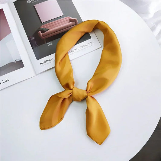 Solid - Golden Citrine Satin Scarf