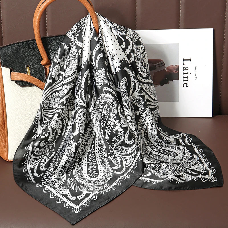Pignatelli - Noir Paisley Scarf