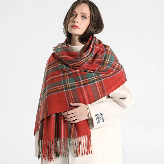 Mannerheim - Red & Green Tartan Winter Scarf