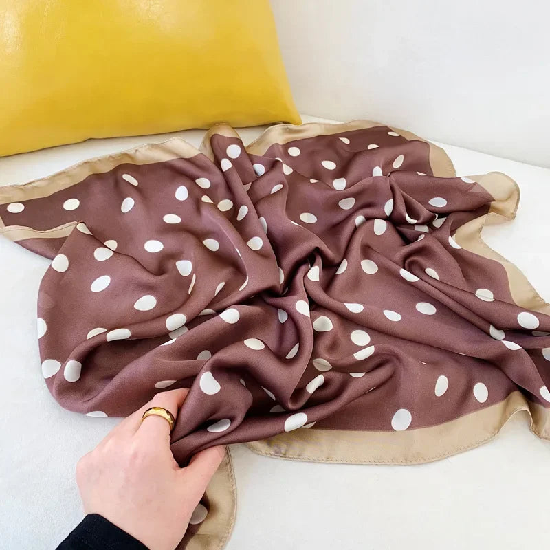 Castracani - Chocolate Polka Dot Elegance Scarf
