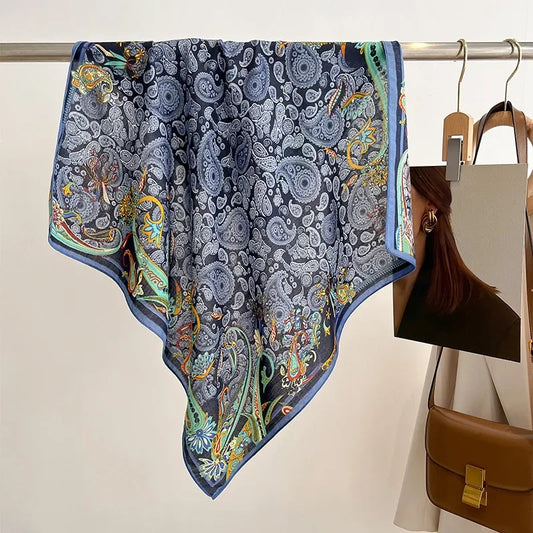 Águila - Midnight Garden Cotton Scarf