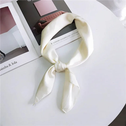 Solid - Ivory Whisper Satin Scarf
