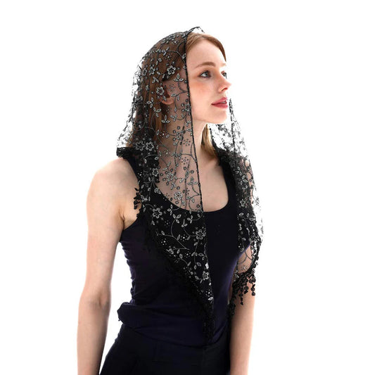 Zabala Mantilla – Classic Black Floral Lace