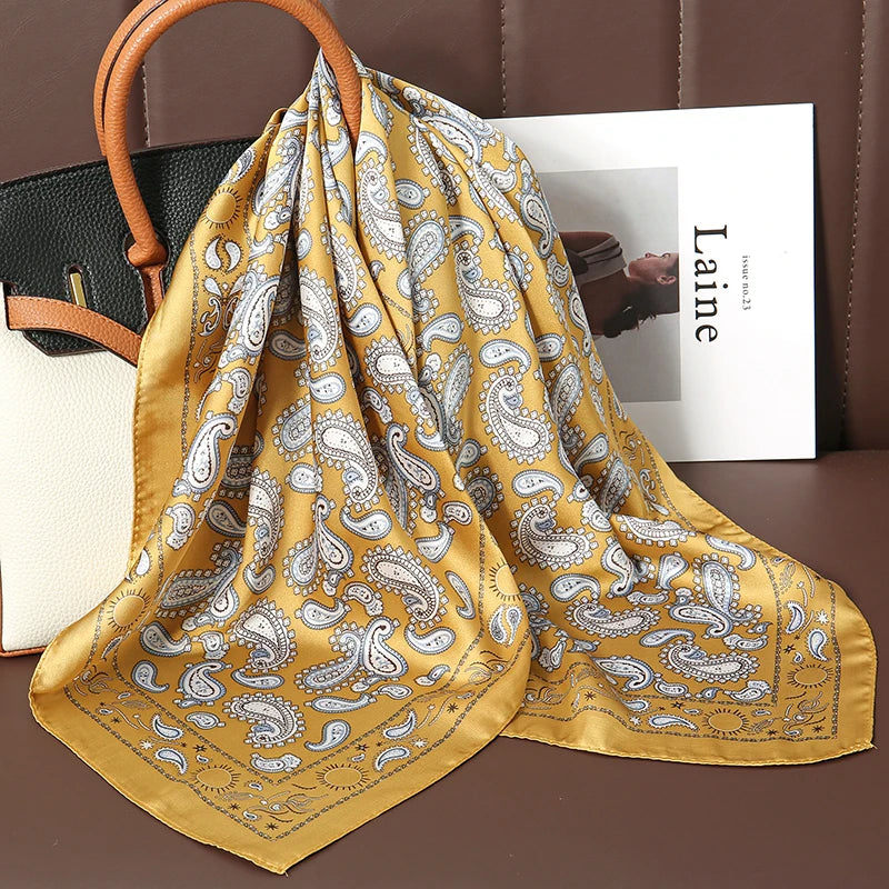 Montague - Golden Paisley Charm Scarf