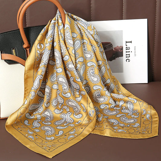 Montague - Golden Paisley Charm Scarf