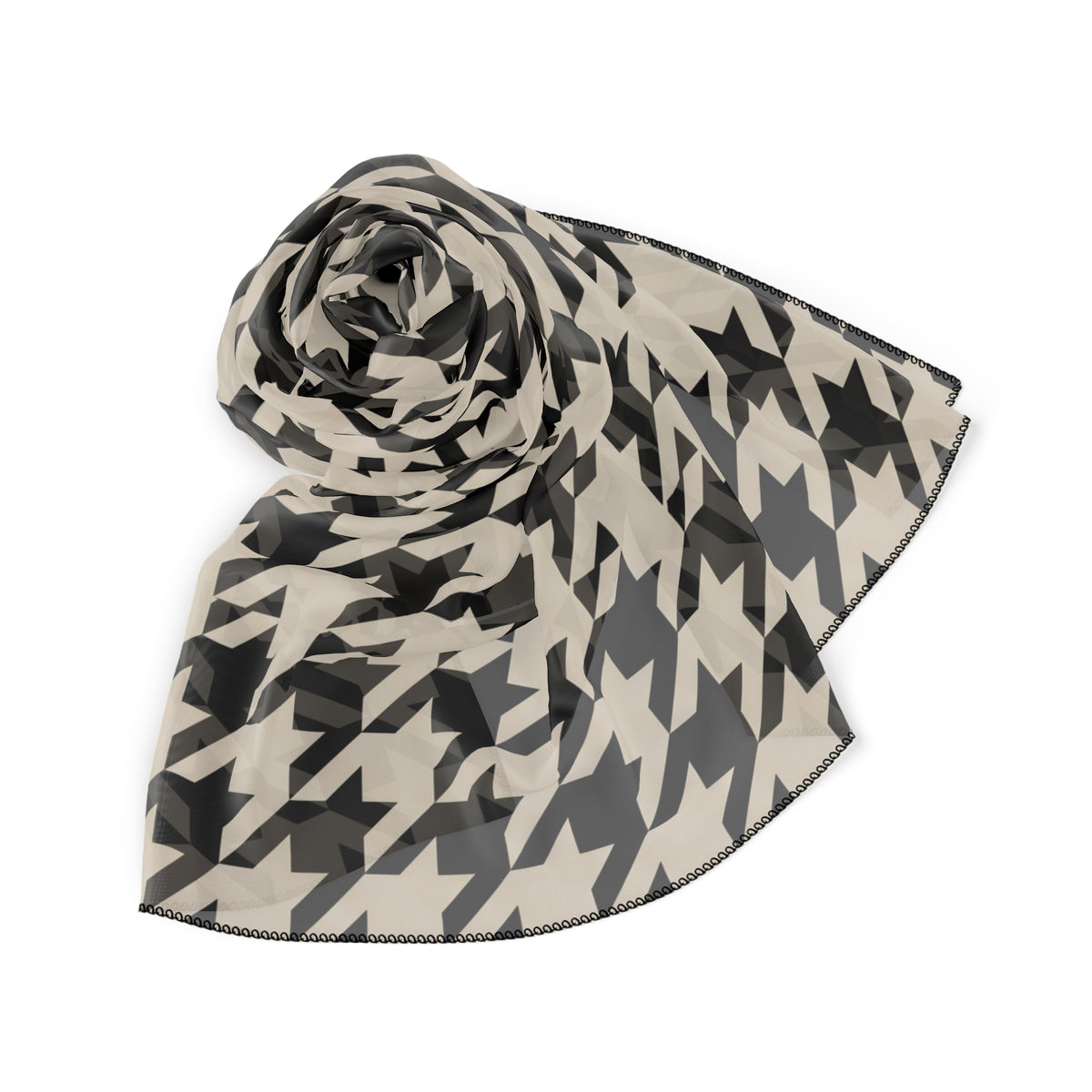 Drummore - Oat Houndstooth Scarf
