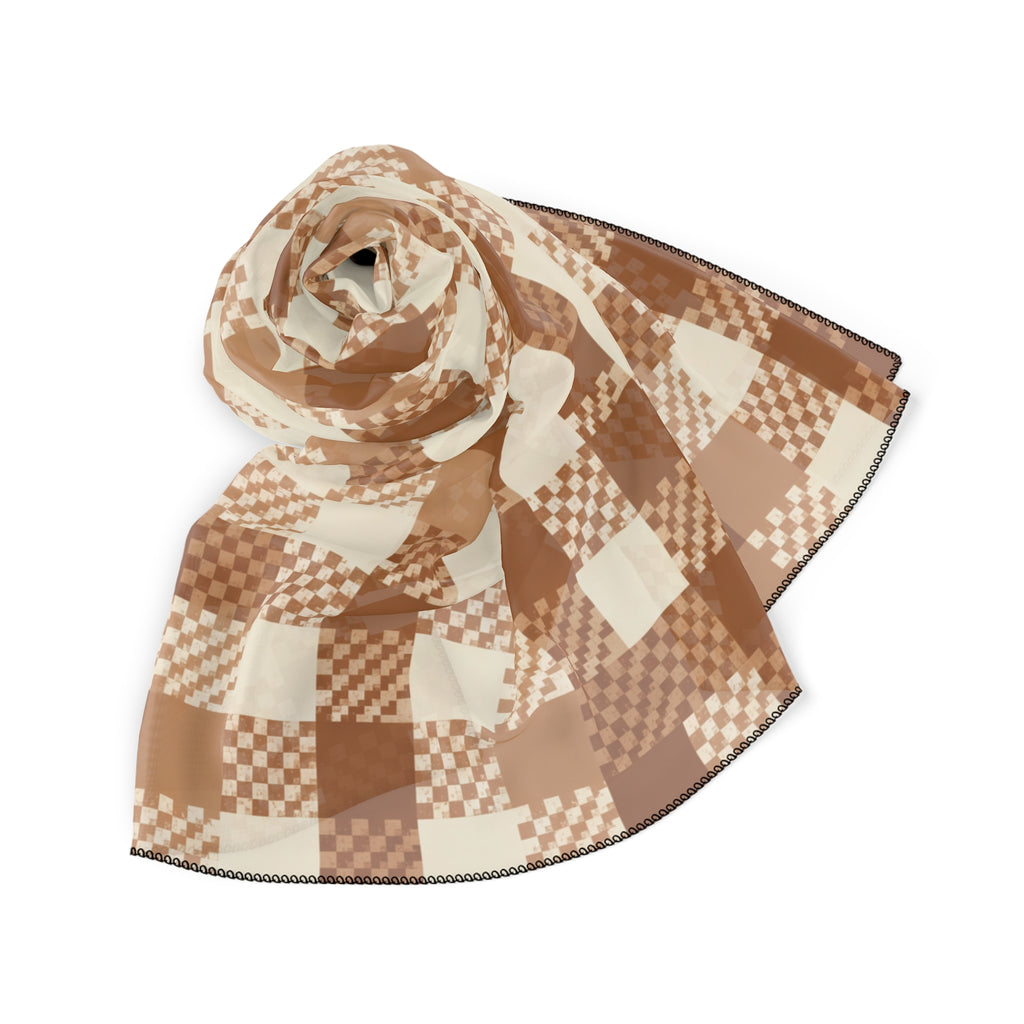 Maybrook - Toffee Gingham Luxe Scarf