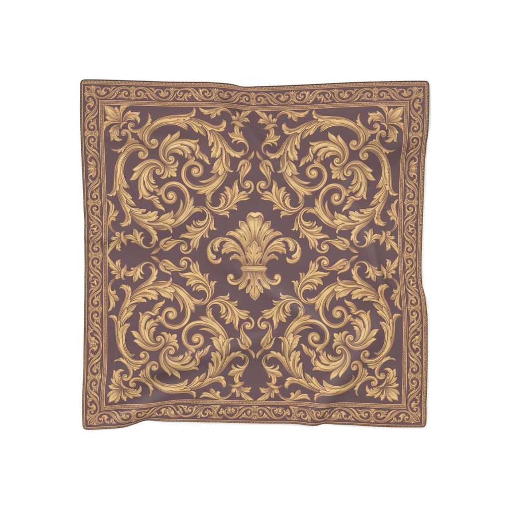 Delacour - Burgundy Damask Royale Scarf