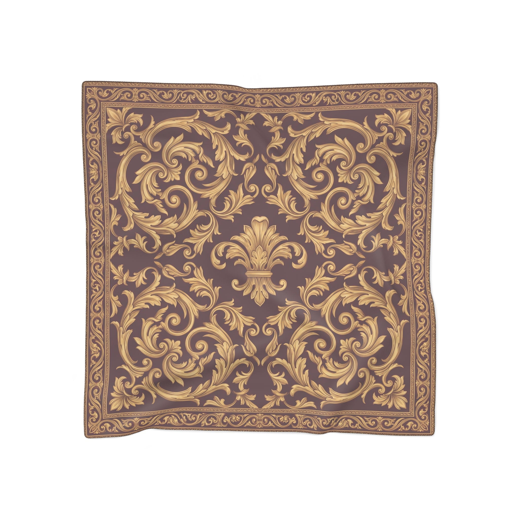 Delacour - Burgundy Damask Royale Scarf