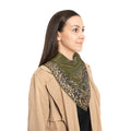 Duchess of Chateaufort Olive Leopard Baroque Scarf