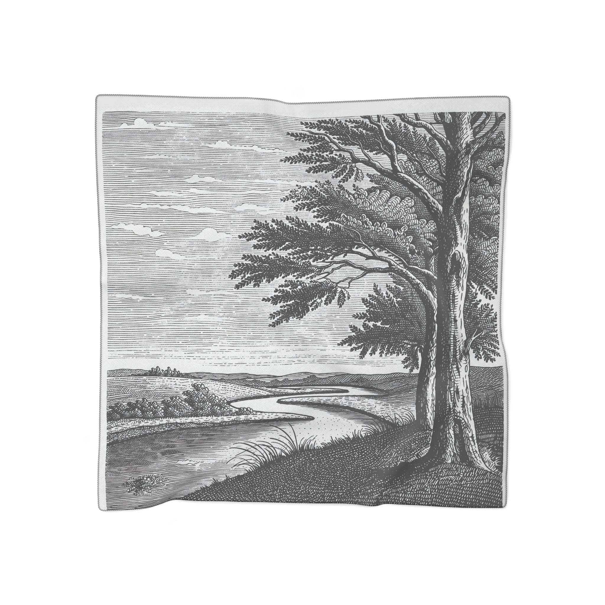 Fajardo - Riverside Ink Landscape Scarf