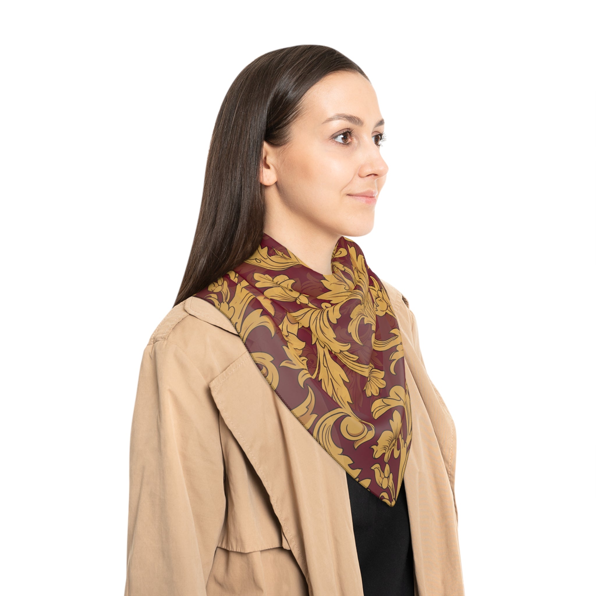 Montreve - Baroque Scroll Bordeaux Scarf