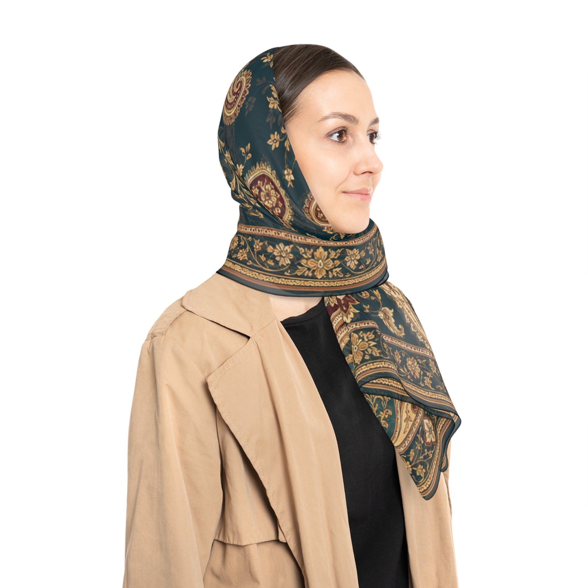 Desmarais - Teal Paisley Heritage Scarf