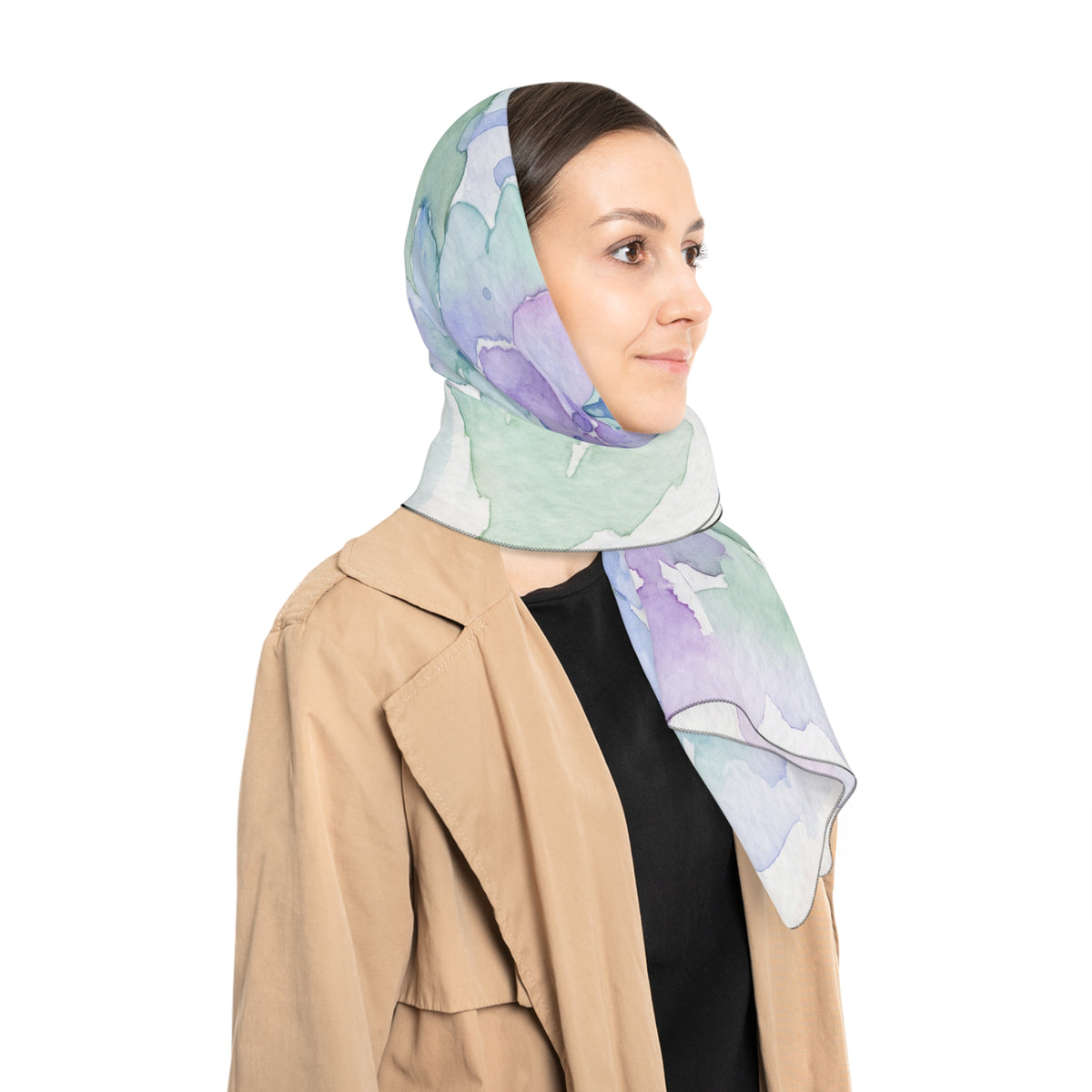 Caldwell - Hydrangea Mist Watercolor Scarf
