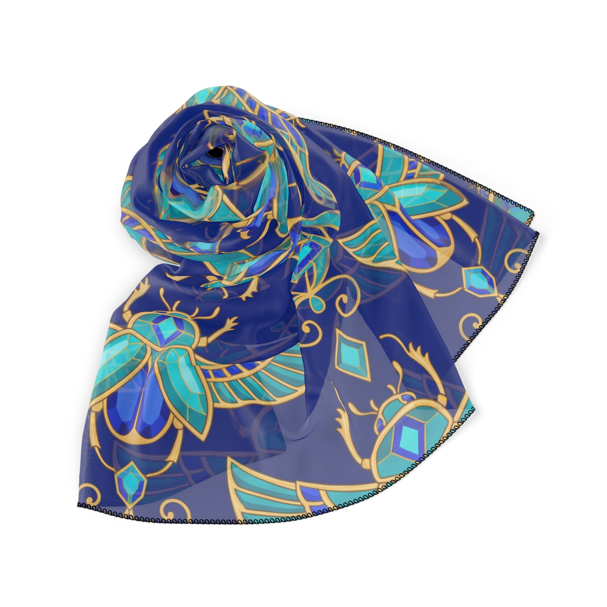 Farnsworth - Lapis Scarab Charm Scarf