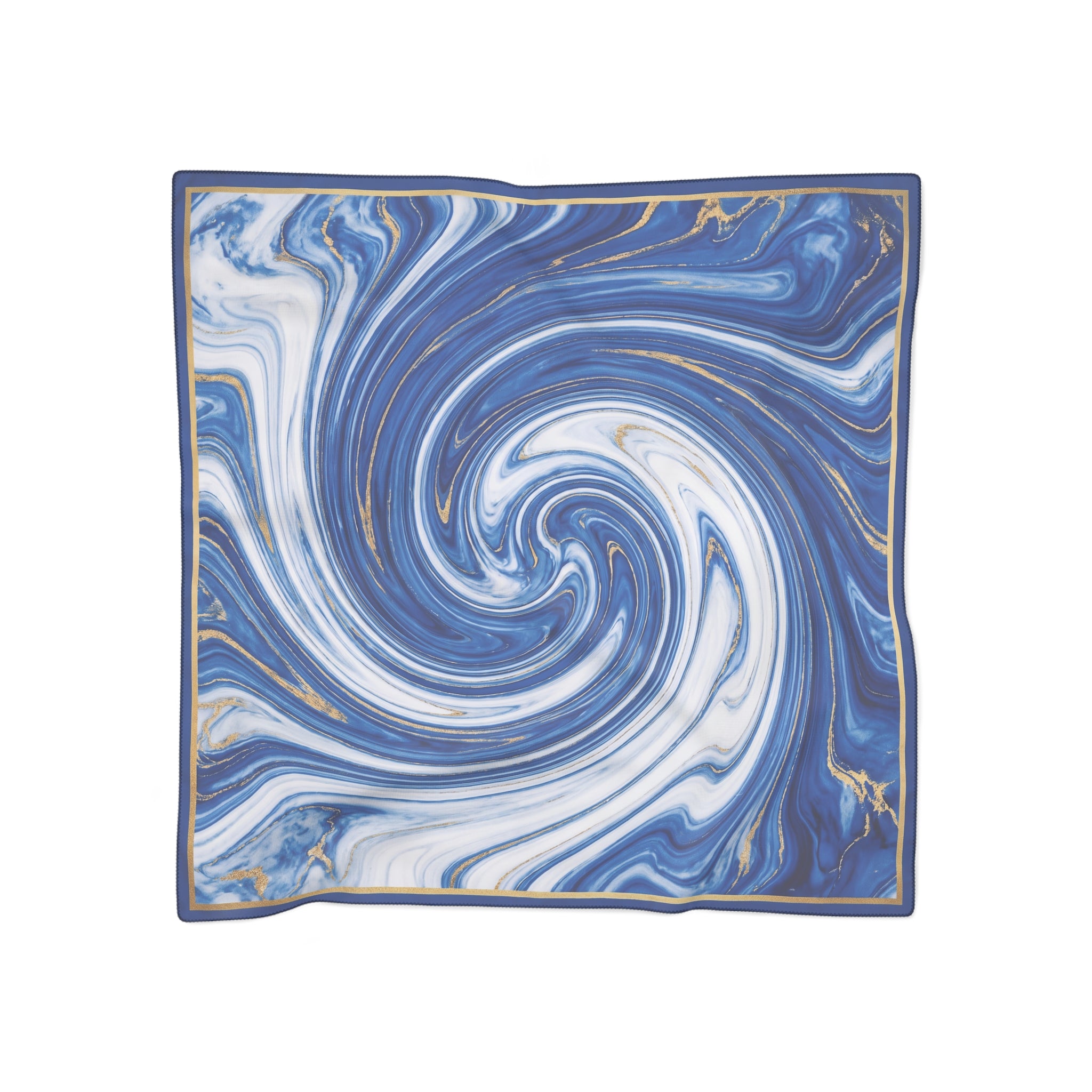 Morosini - Sapphire Marble Swirl Scarf