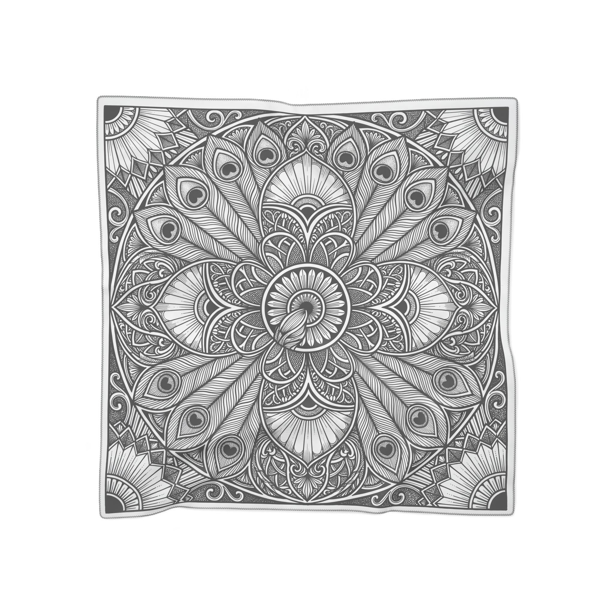 Gainsford - Noir Deco Peacock Scarf