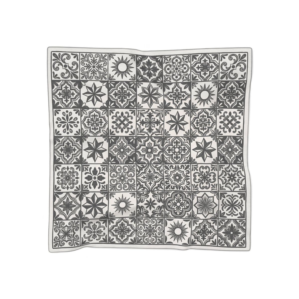 Zubiaga - Noir Talavera Grid Scarf